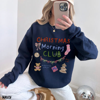 Christmas Morning Club Crewneck Sweatshirt