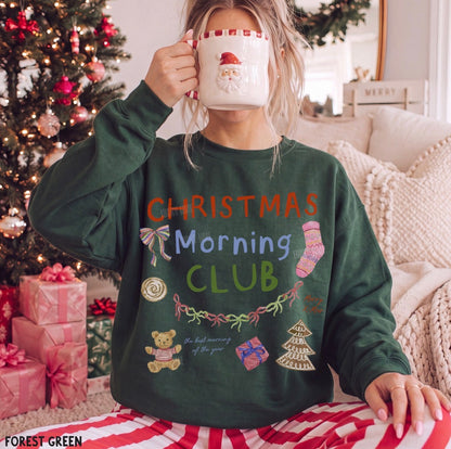 Christmas Morning Club Crewneck Sweatshirt