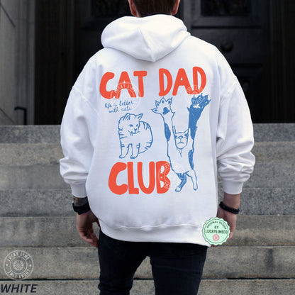 Cat Dad Club Hoodie-Back Design Only