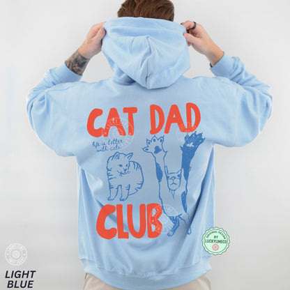 Cat Dad Club Hoodie-Back Design Only