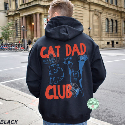 Cat Dad Club Hoodie-Back Design Only