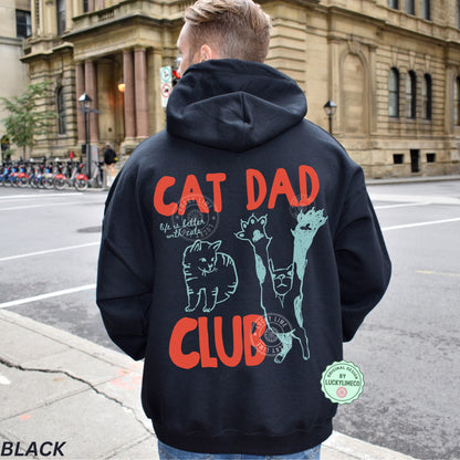 Cat Dad Club Back Design Hoodie