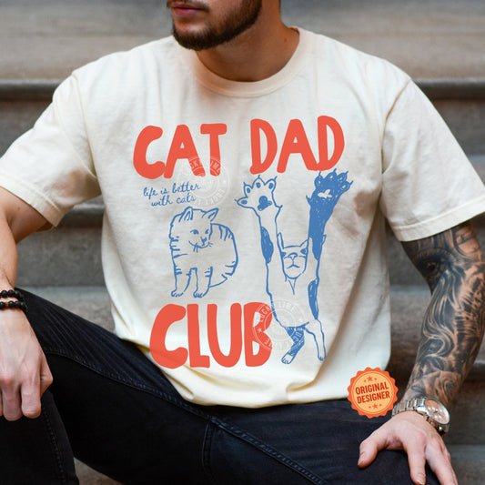 Comfort Colors® Cat Dad Club T-shirt