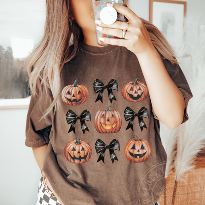 Jack O’ Lantern Halloween Bows T-shirt