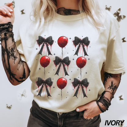 Horror Balloons and Bows Halloween T-shirt