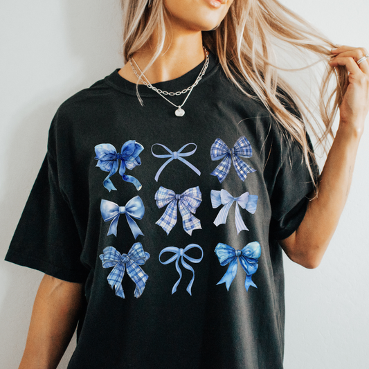 Blue Bow Collage T-shirt