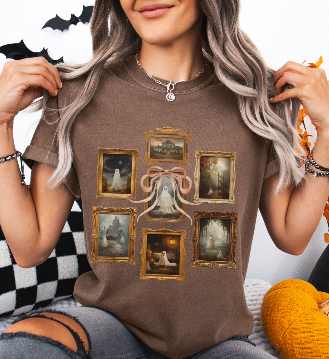 Vintage Ghost Photo Collage T-shirt