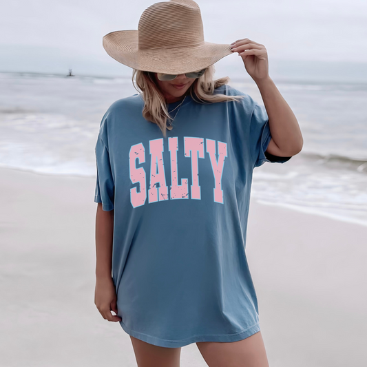 Pink Varsity Salty T-shirt