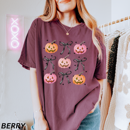 Pumpkin Bow Collage Comfort Colors® T-shirt